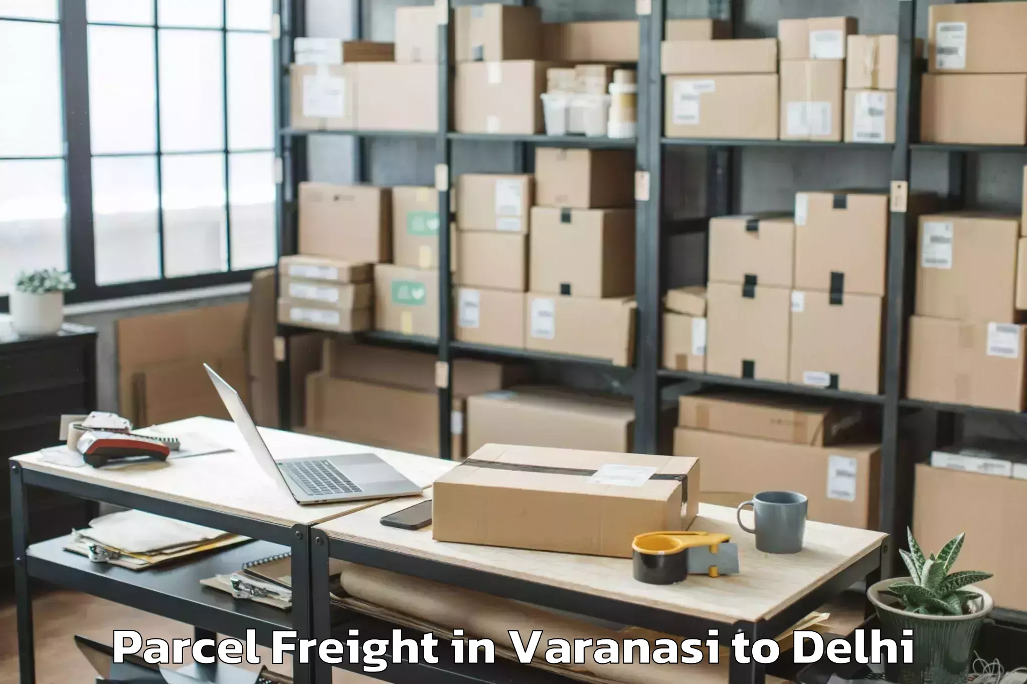 Expert Varanasi to Parsvnath Mall Inderlok Parcel Freight